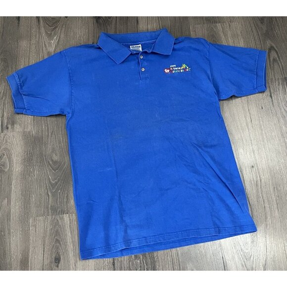 Teenie Beanie Babies 1999 Embroidered Blue Polo Shirt Size Large McDonalds - Picture 2 of 10